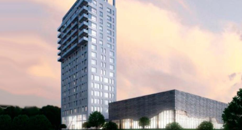 Representación 3D del nuevo rascacielos Mjøstårnet (Green Norway)